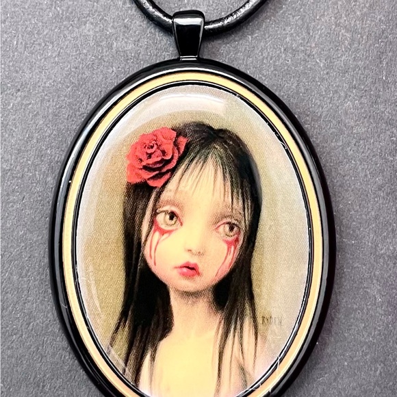 Mark Ryden Official Metal Enamel ROSE PENDANT by Porterhouse Editions COA New - Picture 1 of 10